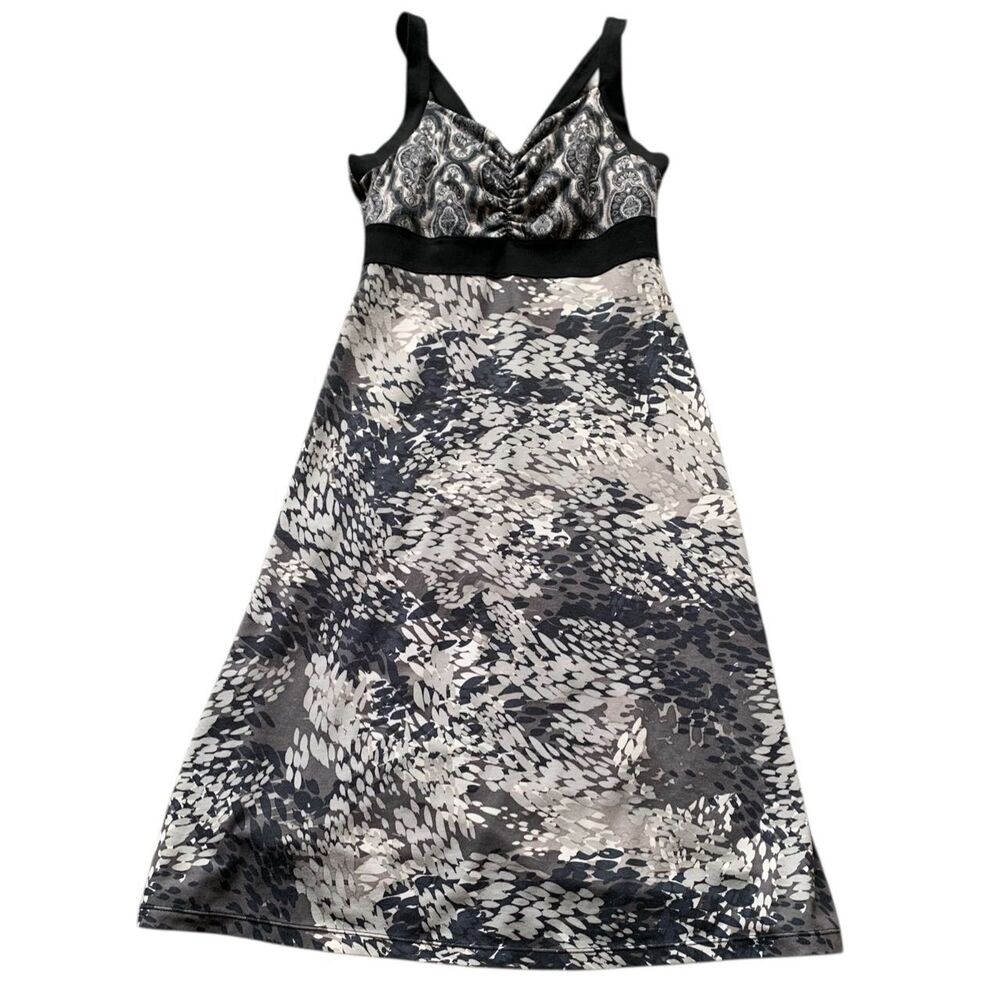 PRANA Amaya gray boho print Sport SUN Tank DRESS sz XS